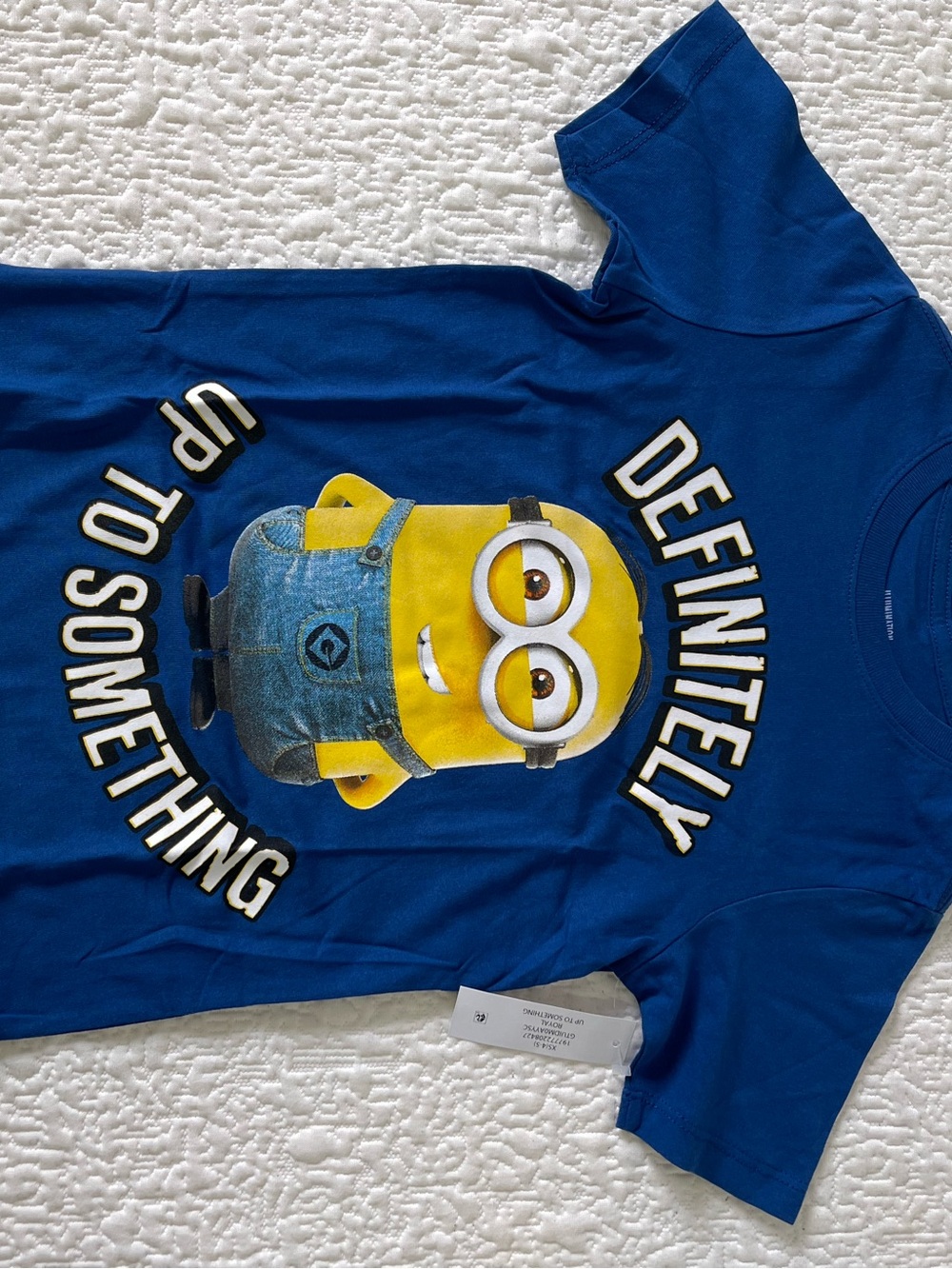 Blue Kids Short-Sleeve Tee with Minion Graphic